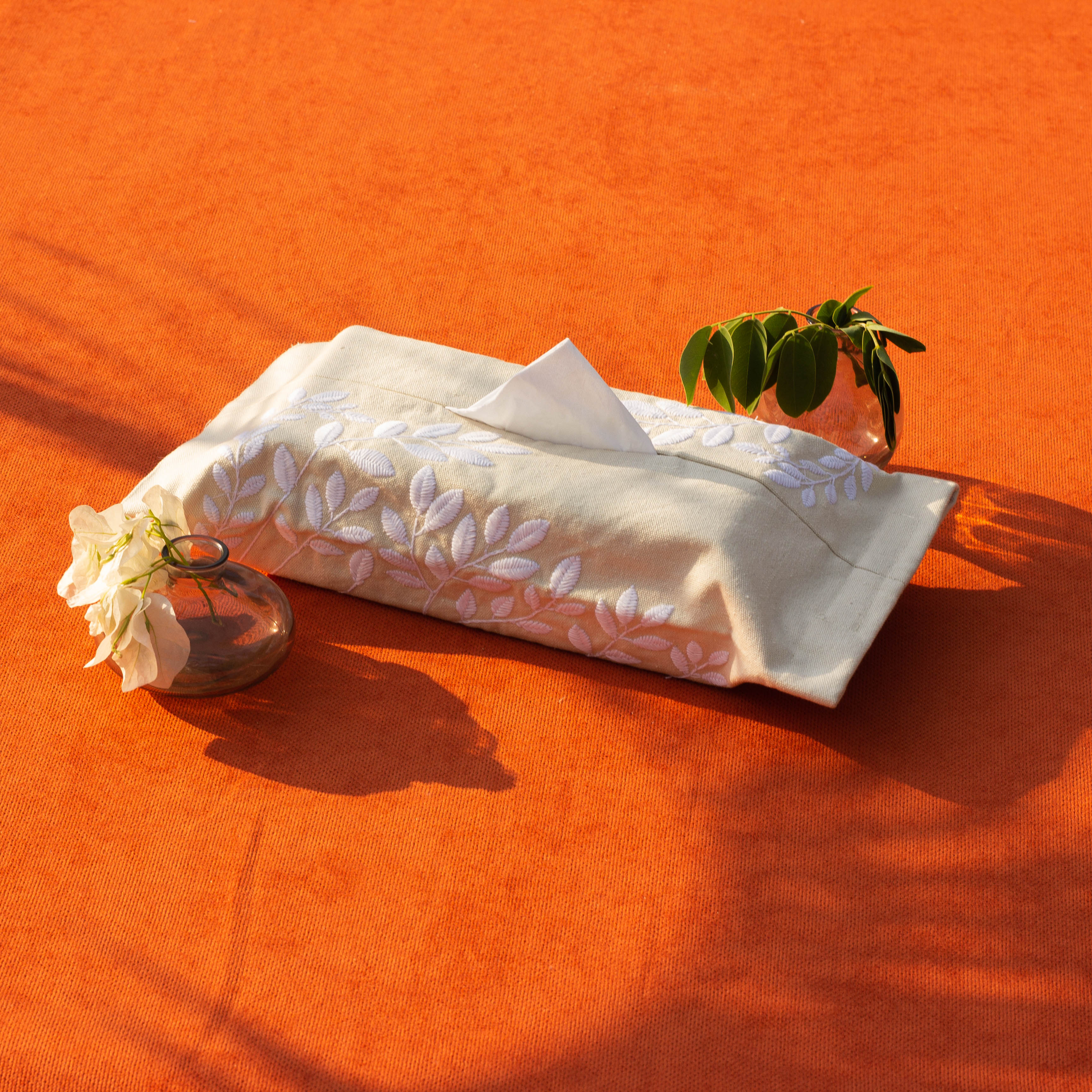 Summer Leaves Tissue Box Cover