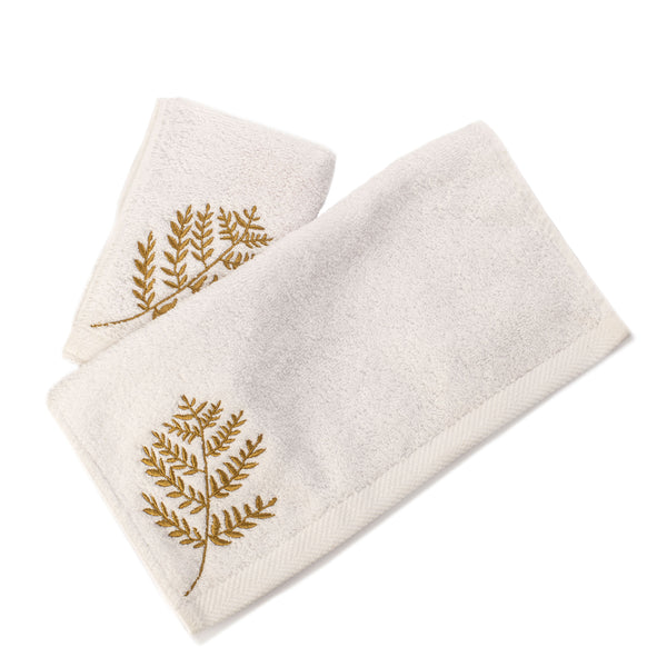 Golden Leaf Guest Towels Set