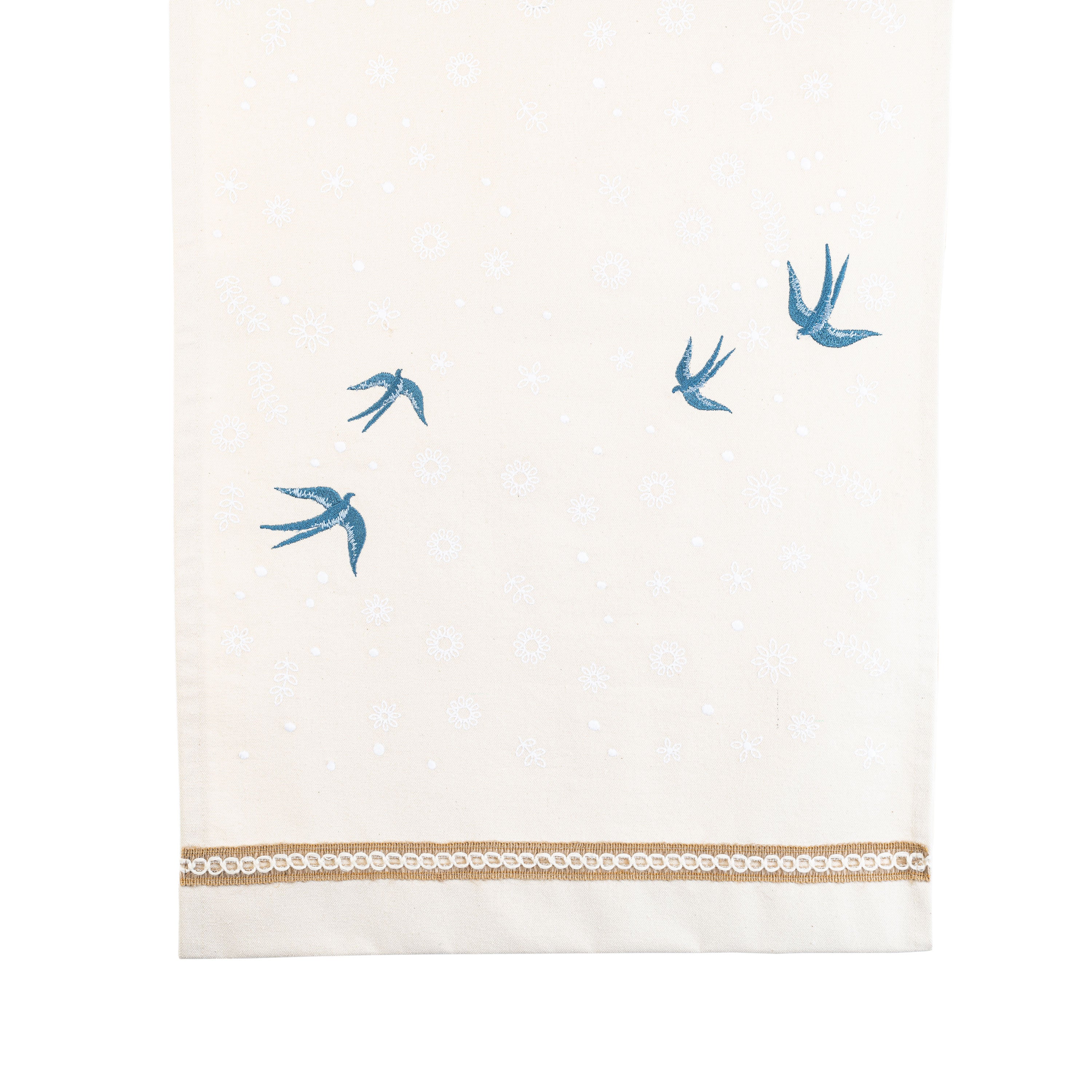 Birds & Flowers Table Runner