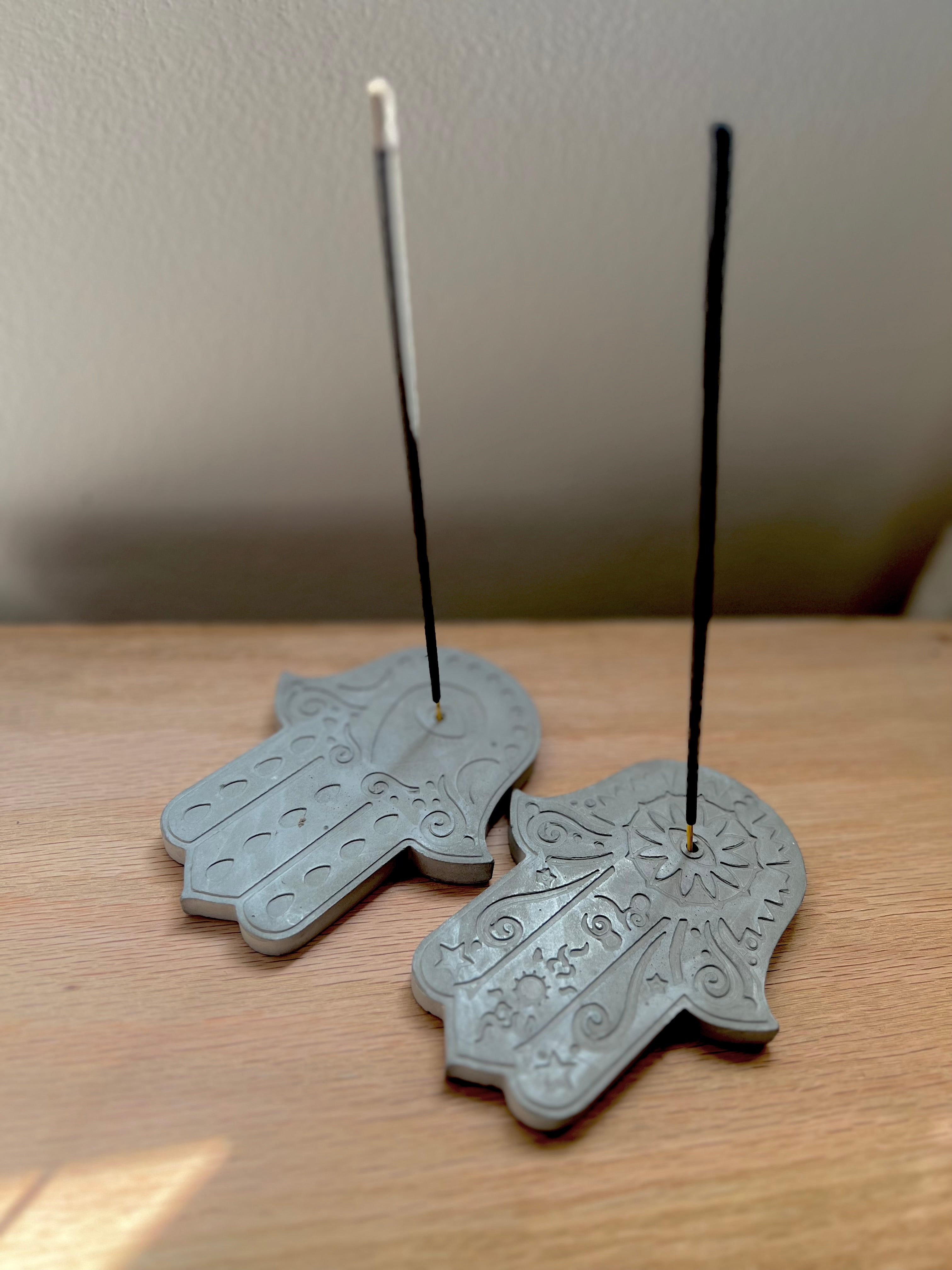 Concrete Incense Hamsa